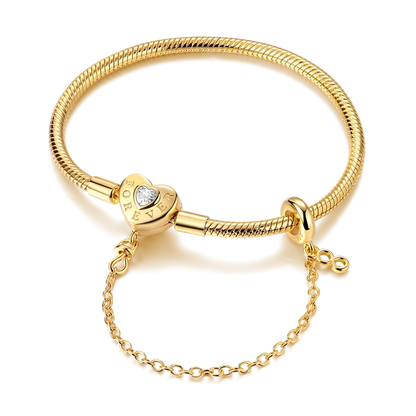 Glänzendes Herz Armband Alltag Stil