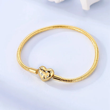 Glänzendes Herz Armband Alltag Stil