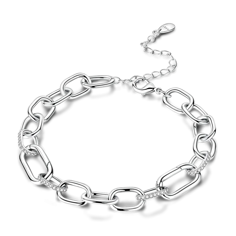 Glänzendes Herz Armband Alltag Stil