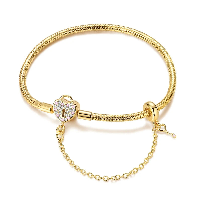 Glänzendes Herz Armband Alltag Stil