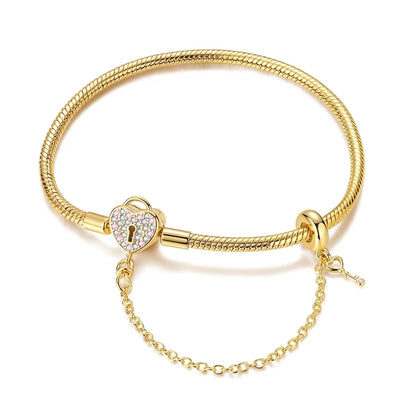 Glänzendes Herz Armband Alltag Stil