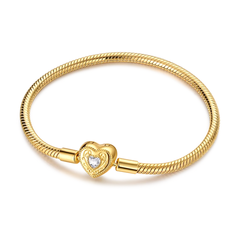 Glänzendes Herz Armband Alltag Stil